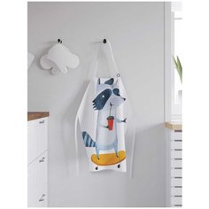 Фартук женский для готовки JoyArty "Веселый енот", универсальный размер, ap-78618