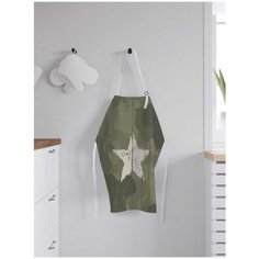 Фартук женский для готовки JoyArty "Военная звезда", универсальный размер, ap-5038