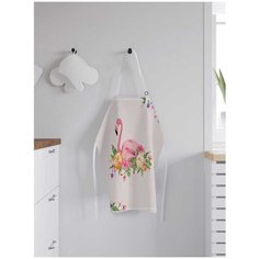 Фартук женский для готовки JoyArty "Гнездо фламинго", универсальный размер, ap-5106