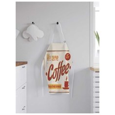 Фартук женский для готовки JoyArty "Мы подаем кофе", универсальный размер, ap-15583