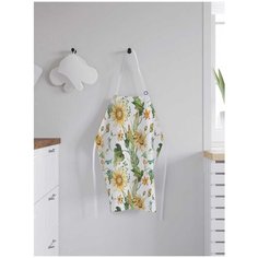 Фартук женский для готовки JoyArty "Кукуруза и подсолнухи", универсальный размер, ap-9852