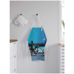 Фартук женский для готовки JoyArty "На мотоцикле под луной", универсальный размер, ap-17786