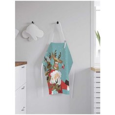 Фартук женский для готовки JoyArty "Селфи с оленями", универсальный размер, ap-78638