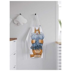 Фартук женский для готовки JoyArty "Кошачий букет", универсальный размер, ap-15553