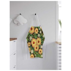 Фартук женский для готовки JoyArty "Райские узоры", универсальный размер, ap-15854