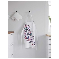 Фартук женский для готовки JoyArty "Строй бабочек", универсальный размер, ap-11015