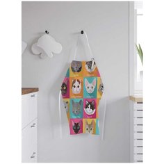 Фартук женский для готовки JoyArty "Породы котов", универсальный размер, ap-9657