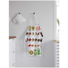 Фартук женский для готовки JoyArty "Суши и роллы", универсальный размер, ap-6471