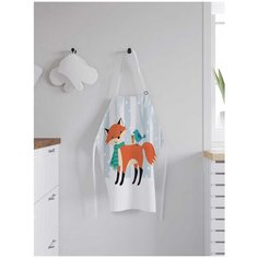 Фартук женский для готовки JoyArty "Подарок для лисы", универсальный размер, ap-6479