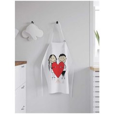 Фартук женский для готовки JoyArty "Любовь на двоих", универсальный размер, ap-91937