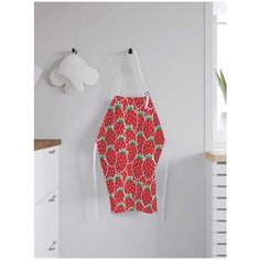 Фартук женский для готовки JoyArty "Клубничный рай", универсальный размер, ap-47771