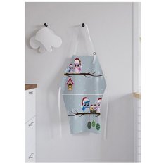 Фартук женский для готовки "Новогодние совы", универсальный размер Joy Arty