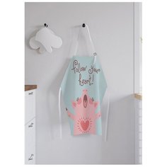 Фартук женский для готовки "Следуй зову сердца", универсальный размер Joy Arty