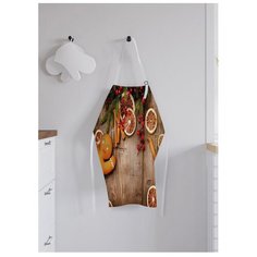 Фартук женский для готовки "Коричный человечек", универсальный размер Joy Arty