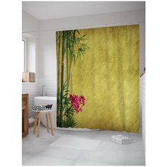 Штора для ванной JoyArty Цветение под бамбуком 180х200 (sc-15769)