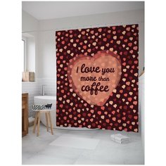 Штора для ванной JoyArty Больше, чем кофе 180х200 (sc-53718)