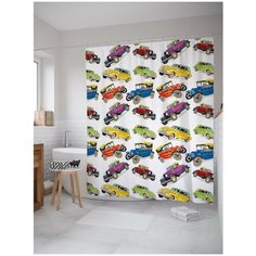 Штора для ванной JoyArty Машины века 180х200 (sc-5229)