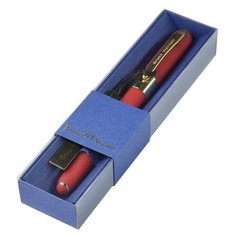 Ручка в футляре "MONACO" шариковая 0.5 ММ, СИНЯЯ (красный корпус, синяя коробка) Bruno Visconti