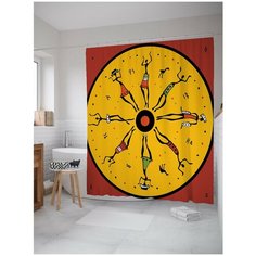 Штора для ванной JoyArty Африканский круг 180х200 (sc-23261)