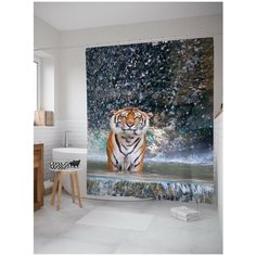 Штора для ванной JoyArty Тигр исследователь 180х200 (sc-13897)