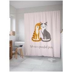 Штора для ванной JoyArty Лучшая пара котиков 180х200 (sc-92004)