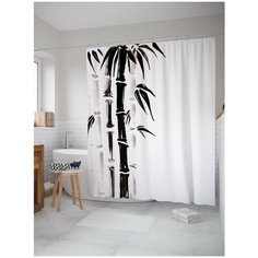 Штора для ванной JoyArty Бамбуковые формы 180х200 (sc-15785)