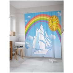 Штора для ванной JoyArty Радужный корабль 180х200 (sc-17812)