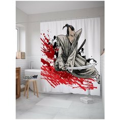 Штора для ванной JoyArty Самурайская кровь 180х200 (sc-18264)