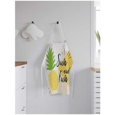 Фартук женский для готовки JoyArty "Яркий ананас", универсальный размер, ap-77448