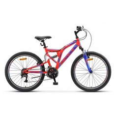 Подростковый горный (MTB) велосипед Stels Mustang V 24 V020 (2019) 16 неоновый-красный (требует финальной сборки)