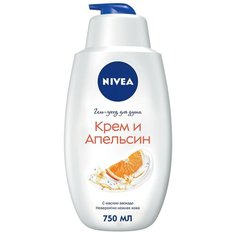Гель-уход для душа Nivea Крем Апельсин, 750 мл