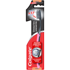Зубная щетка Colgate Шелковые Нити с древесным углем для здоровья десен, мягкая, розовый