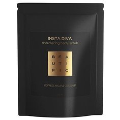 BEAUTIFIC Insta Diva Сияющий кофейный скраб для тела с маслом арганы и манго, 100 г