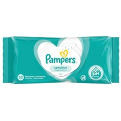 Влажные салфетки Pampers Sensitive, липучка, 52 шт.