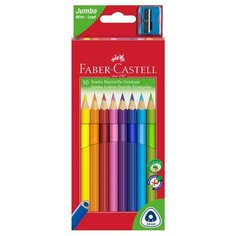 Faber-Castell Цветные карандаши Grip 2001 10 цветов с точилкой (116510)