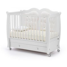 Кроватка Nuovita Affetto Swing (качалка), продольный маятник белый