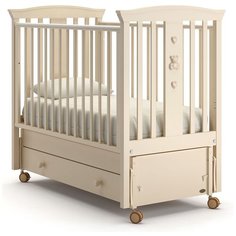 Кроватка Nuovita Fasto (качалка), продольный маятник слоновая кость