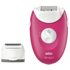 Эпилятор Braun 3415 Silk-epil 3 малиновый/белый
