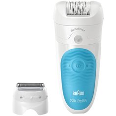 Эпилятор Braun 5-890 Silk-epil 5 белый/голубой