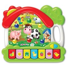 Развивающая игрушка Азбукварик Музыкальный домик Ферма, зеленый