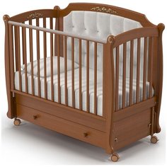 Кроватка Nuovita Furore (качалка), продольный маятник темный орех