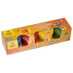 Мульти-Пульти Краски пальчиковые Морские приключения Енота 4 цвета (ПК_10238)