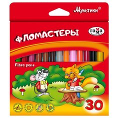 ГАММА Набор фломастеров «Мультики», 30 шт. (180319_08) Gamma