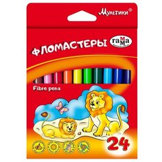 ГАММА Набор фломастеров «Мультики», 24 шт. (180319_07) Gamma