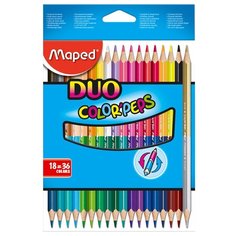 Maped Цветные карандаши двусторонние Color Peps Duo 36 цветов 18 штук (829601)