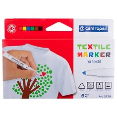 Centropen Набор фломастеров Textile (2739/6), 6 шт.