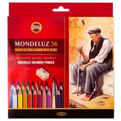 KOH-I-NOOR Карандаши акварельные Mondeluz, 36 цветов (3712036003)