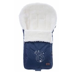 Конверт-мешок Nuovita Islanda Bianco меховой 90 см темно-синий