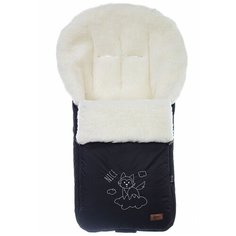 Конверт-мешок Nuovita Islanda Bianco меховой 90 см черный