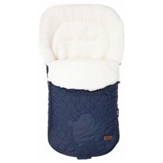 Конверт-мешок Nuovita Polare Bianco меховой 90 см темно-синий
